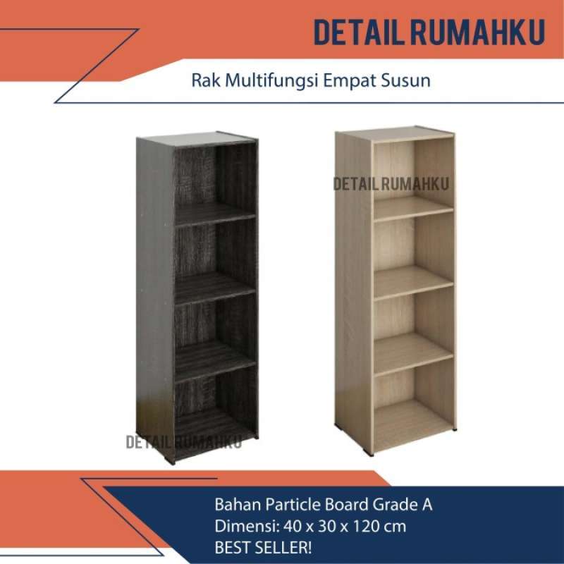 Promo Rak Buku Serbaguna Susun 4 Kayu/rak Helm/lemari Filling-jne Only ...