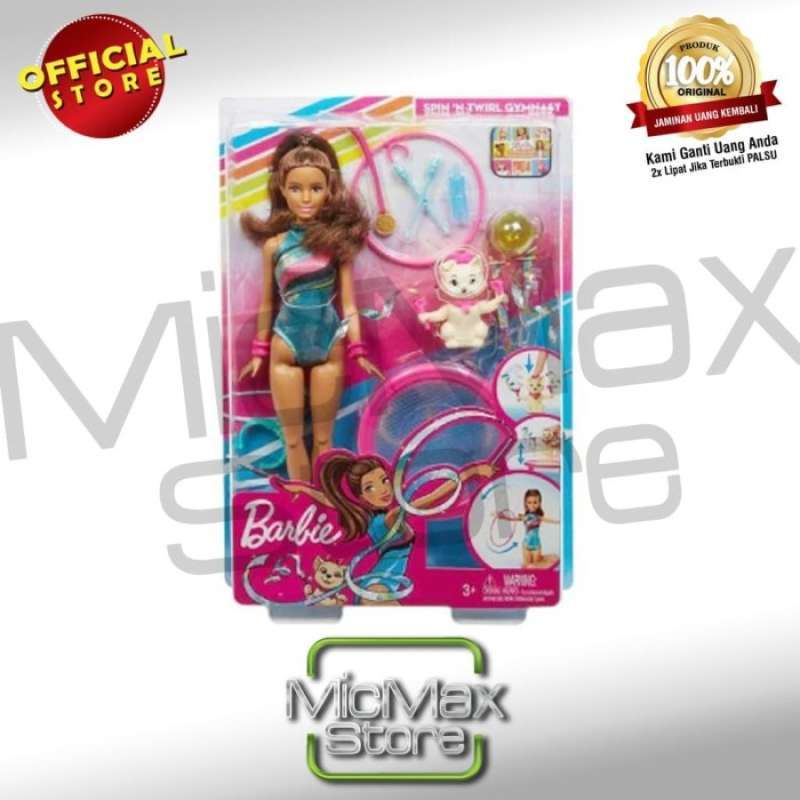 Barbie spin n twirl gymnast set clearance