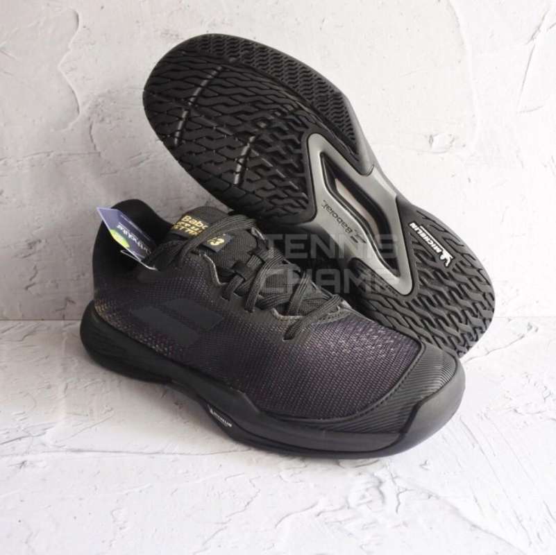 Sepatu Babolat Jet Mach Junior Black Gold/ Junior Shoes Tennis