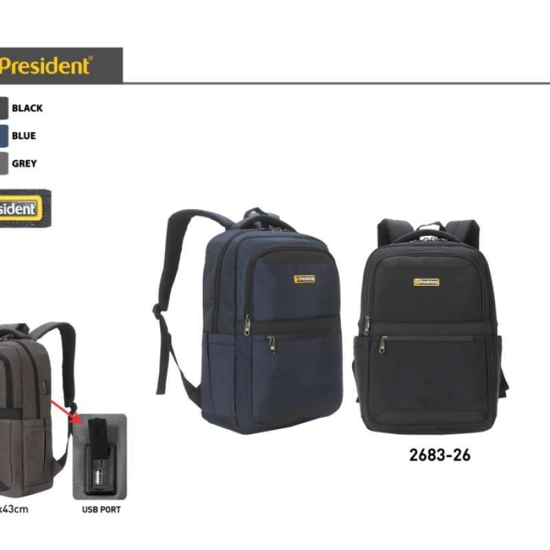 Jual Tas Ransel Backpack Pria Presiden Model Terbaru - Harga Promo Mei ...