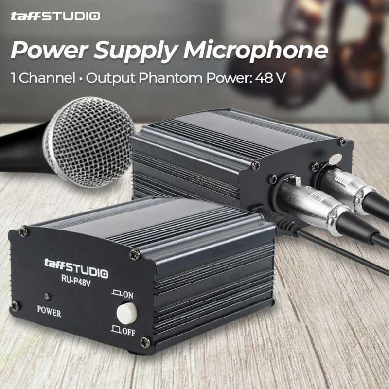 Jual Phantom Power Supply Microphone Condenser 1 Channel 48v Ru-p48v