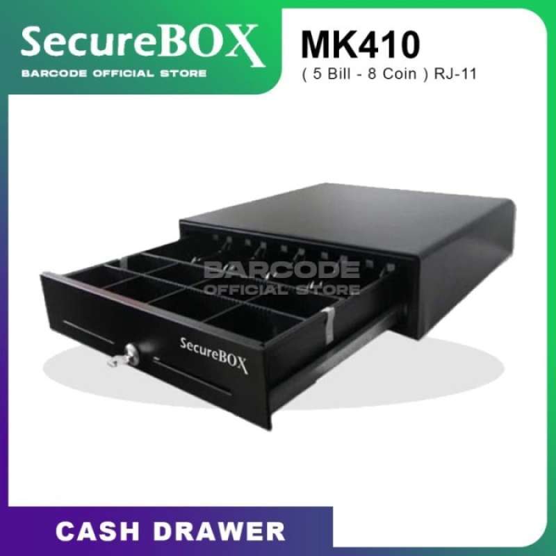 Promo Securebox Mk410 Cash Drawer Laci Uang Kasir With Rj11 ( Black