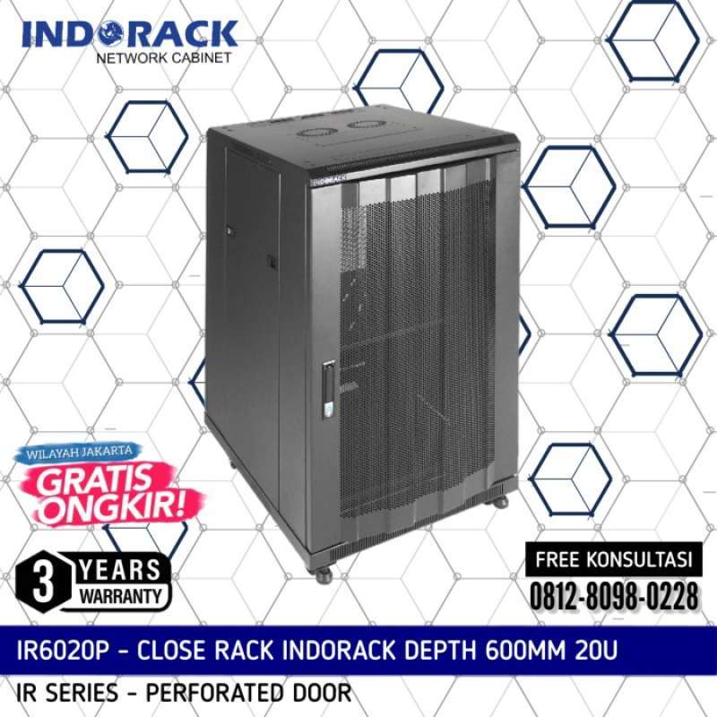 Barat Rack Promo Close Rack Indorack Perforated Door Rak Server 20u Depth 600mm ...