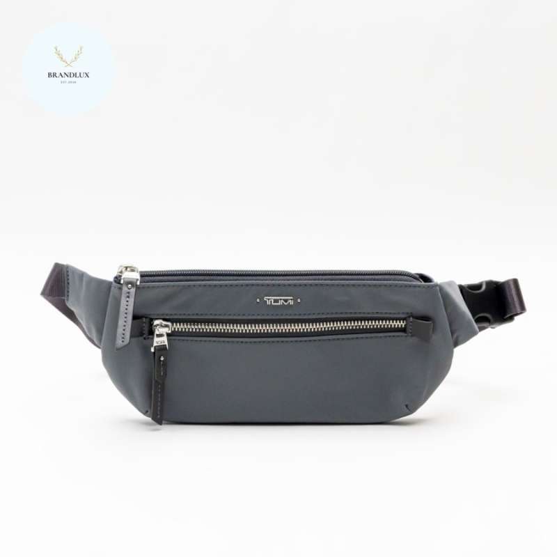 Tumi Meera Nylon Slim Waist Pack Grey 100% Authentic