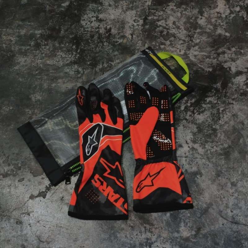 Alpinestars Tech 1-K V2 Motorradhandschuhe Rot/weiß – Größe M, Rutschfest & Atmungsaktiv