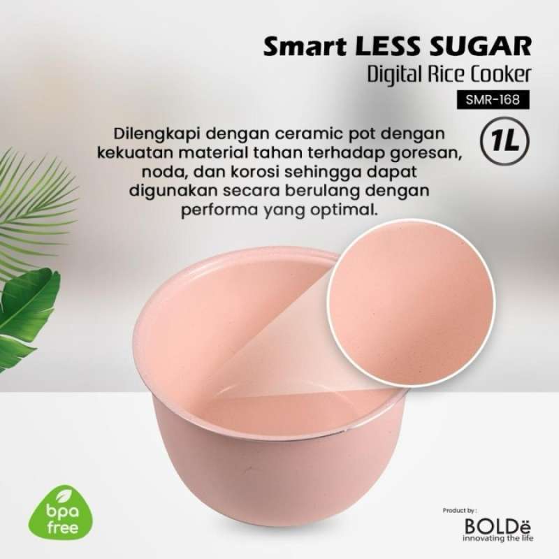 Promo Bolde Smart Less Sugar Digital Rice Cooker 1l - Less Sugar