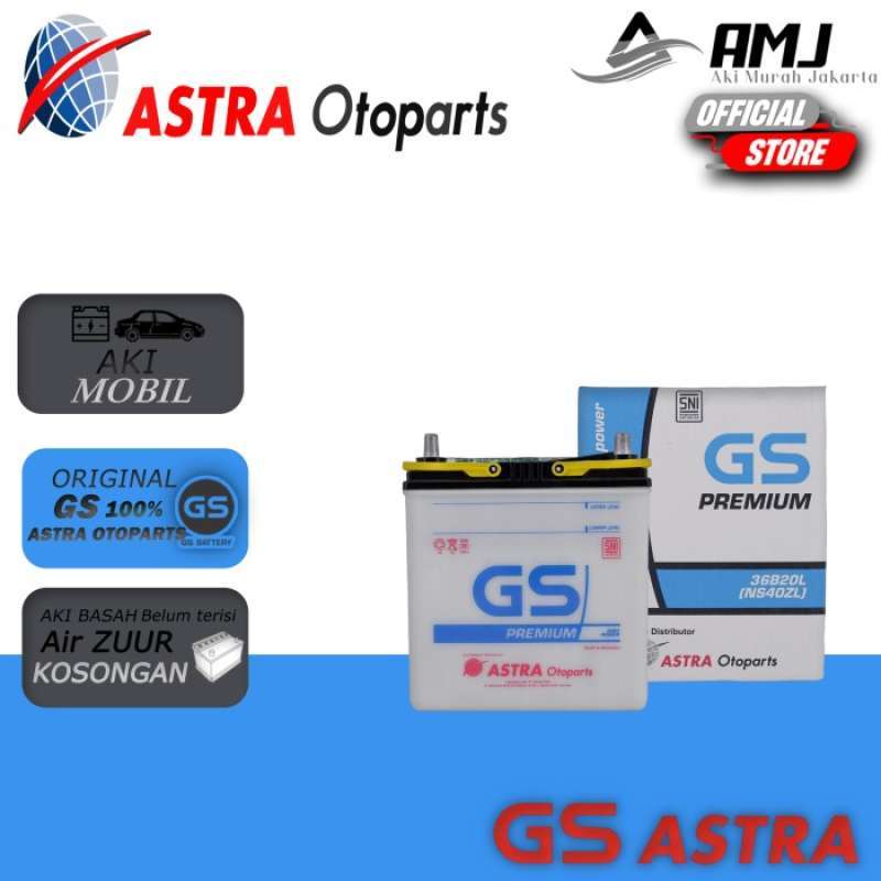 Promo Aki Mobil Freed Gs Astra Premium Ns40zl Aki Basah 12v / 35ah