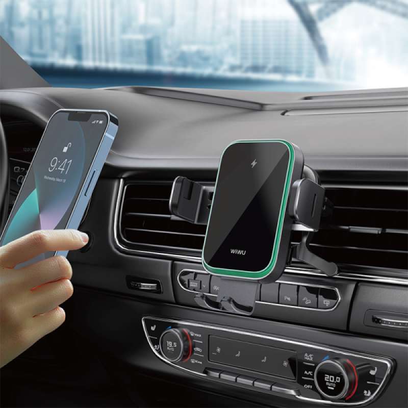 Car Wireless Charger WiWU Freelander 15W Air Vent Phone Holder Fast  Charging Car Mount (CH-313)