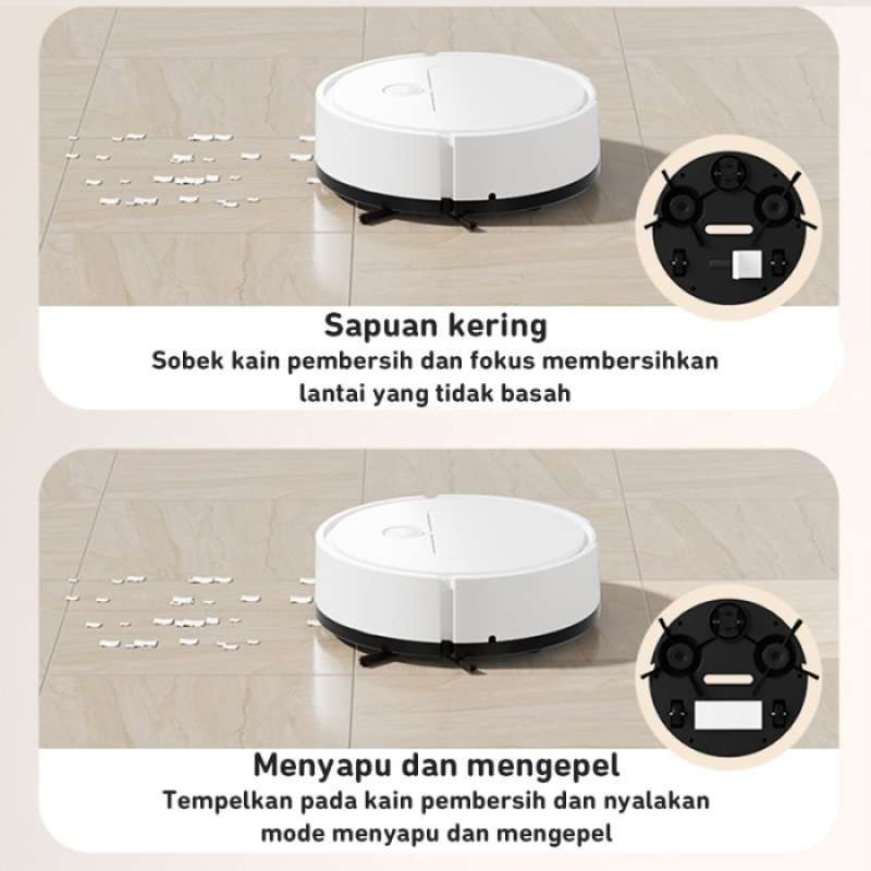 Jual Vacuum Robot 3 In 1 Sapu Pel Sedot Debu Lantai Smart Sweeping ...