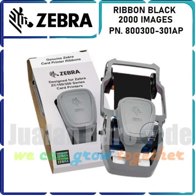 Zebra 800300-301 Black Monochrome Ribbon - 2000 Prints main image 1