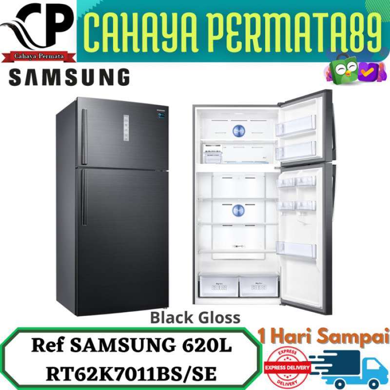 Promo Samsung Rt62k7011bs Kulkas 2 Pintu Jumbo 620l Twin Cooling Plus
