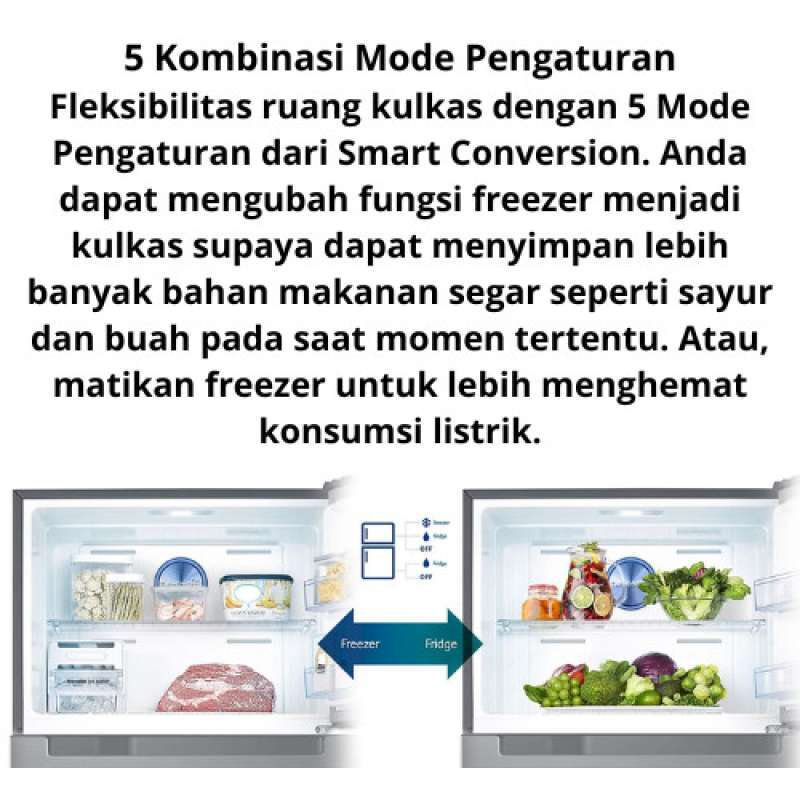 Promo Samsung Rt62k7011bs Kulkas 2 Pintu Jumbo 620l Twin Cooling Plus