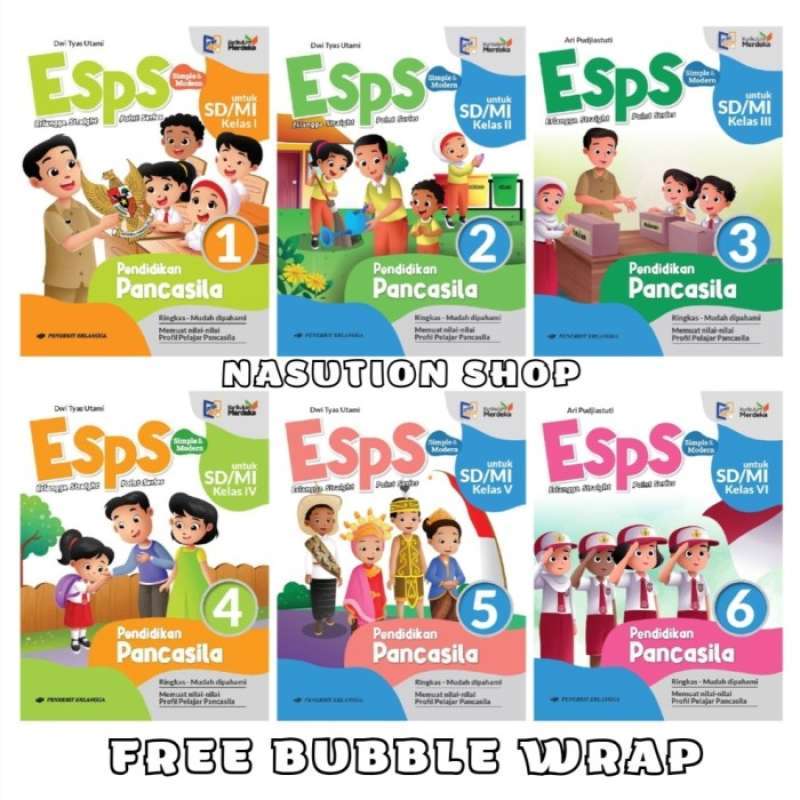 Jual Buku Esps Pancasila Kelas 1 2 3 4 5 6 Sd Erlangga Kurikulum ...