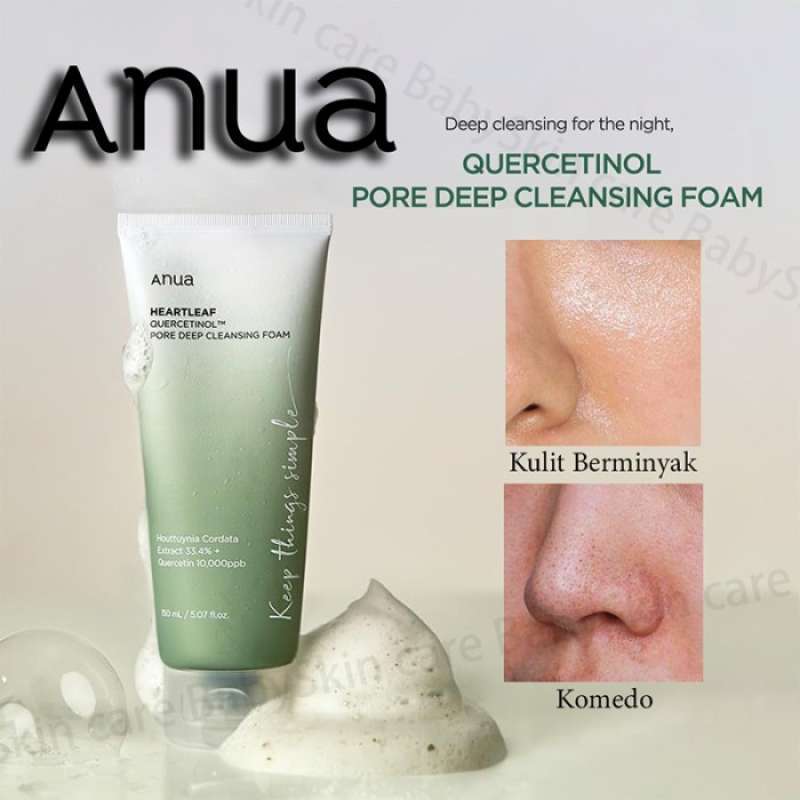 Promo Anua Heartleaf Quercetinol Pore Deep Cleansing Foam 150ml Anua Acne Care Redness Gentle