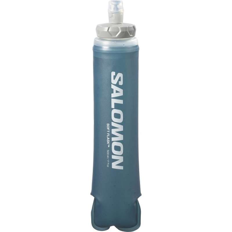 SOFT FLASK SALOMON 500ml 17 oz 42 (Clear Blue) SLATE GREY