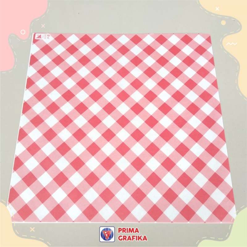 Jual Ready Stock Kertas Roti Motif Kotak-kotak Foodgrade - Wrap Paper ...