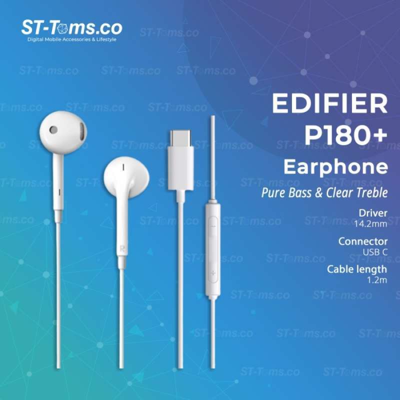 Cuffie Edifier P180 USB-C – Audio Ad Alta Risoluzione – Bianche – Con Microfono E Controlli