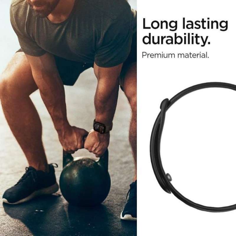 Spigen Apple Watch 49mm / 46mm / 45mm / 44mm / 42mm (Series 3 / 2 / 1) Strap Watch Silicone Fit - Black 062MP25400