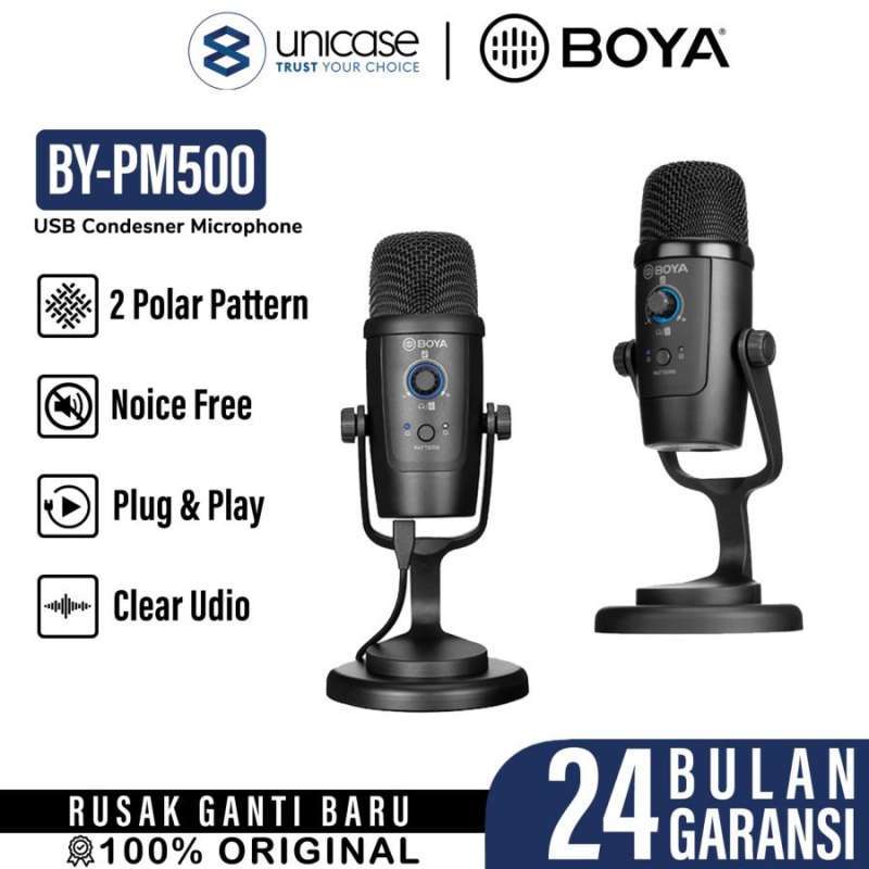 Microphone Boya BY-PM500 USB C/3.5mm Condenser Cardioid stand Studio