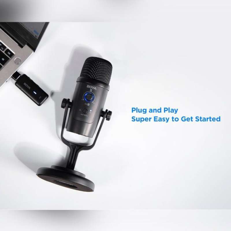 Microphone Boya BY-PM500 USB C/3.5mm Condenser Cardioid stand Studio