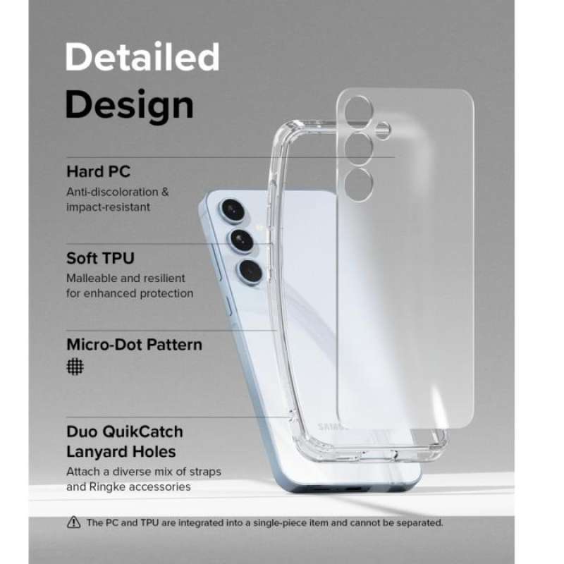 Case Samsung Galaxy A55 Ringke Fusion Anti Crack Clear Cover Casing