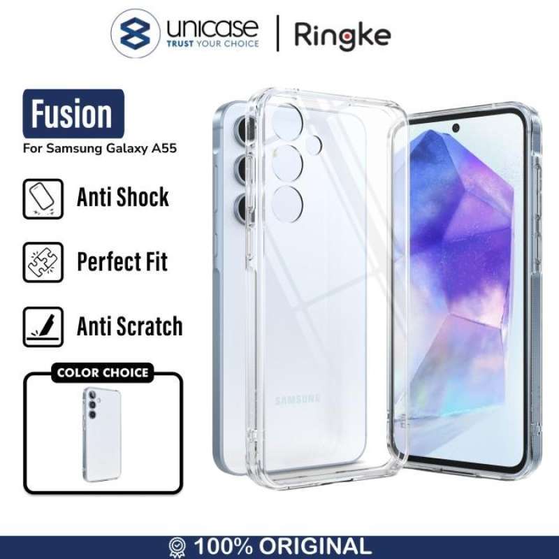 Case Samsung Galaxy A55 Ringke Fusion Anti Crack Clear Cover Casing