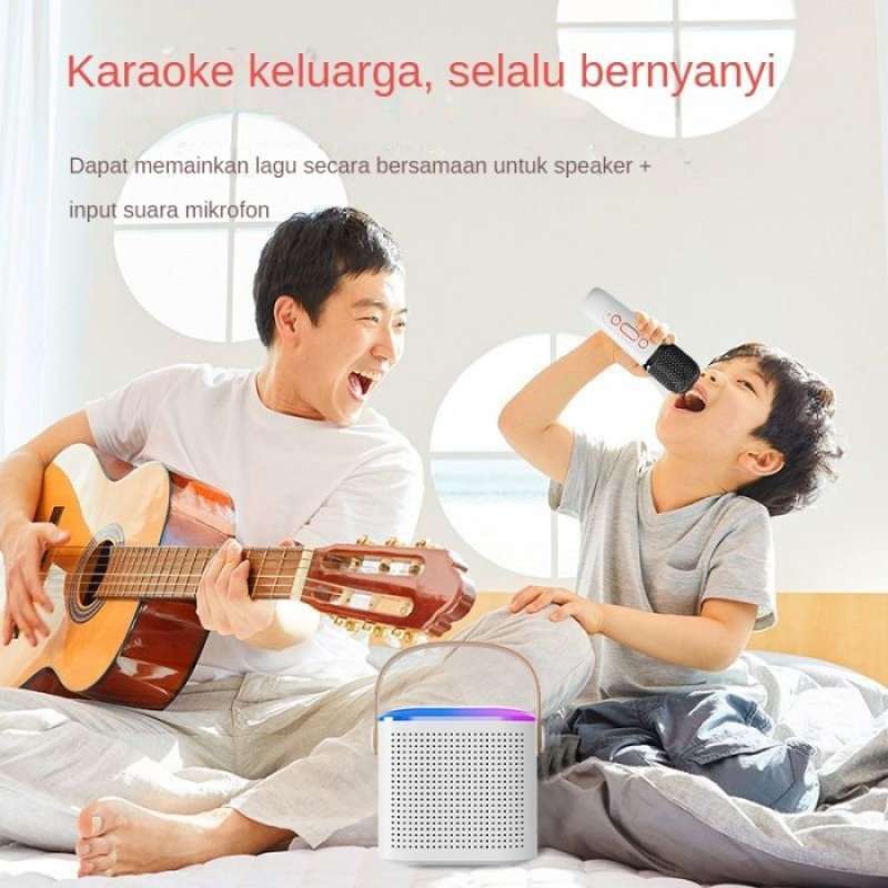 Promo Mini Karaoke Speaker Bluetooth 2 Mic 1 Set Rgb Hi-fi Sounds ...