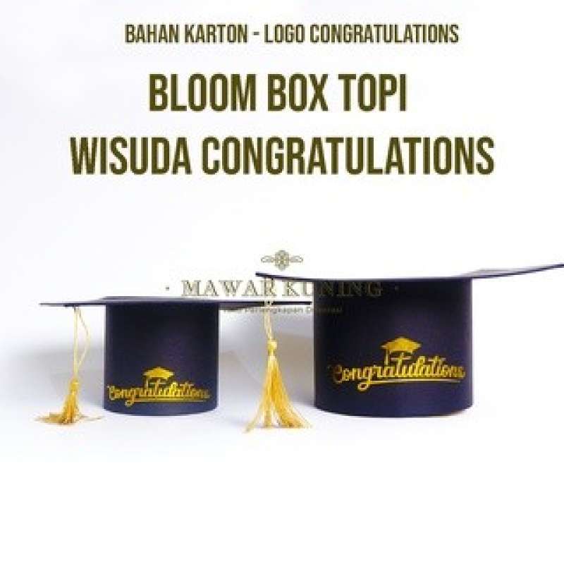 Jual [ 10 Cm X 10 Cm & 12 Cm X 15 Cm ] Bloom Box Topi Wisuda Logo ...