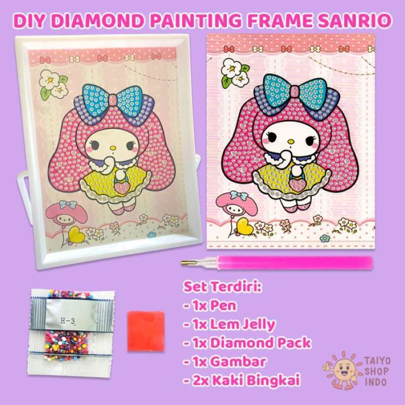 Promo Taiyo Diy Watercolor Diamond Painting Frame Sanrio Water Color ...