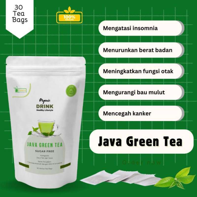 Java Tea Brand Promo Java Green Tea - Teh Celup Java Green Tea Isi 30 Bags Diskon 10% ...