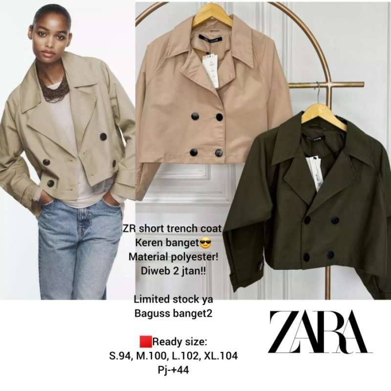 Jual Zara Woman Short Trench Coat 2jt Crop Jacket Wanita Branded Original Xl Di Seller Winter Cengkareng Timur Kota Jakarta Barat Blibli