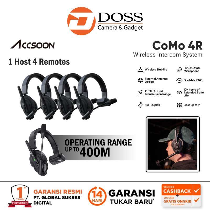 Accsoon COMO 4R Wireless Intercom System Host Remotes