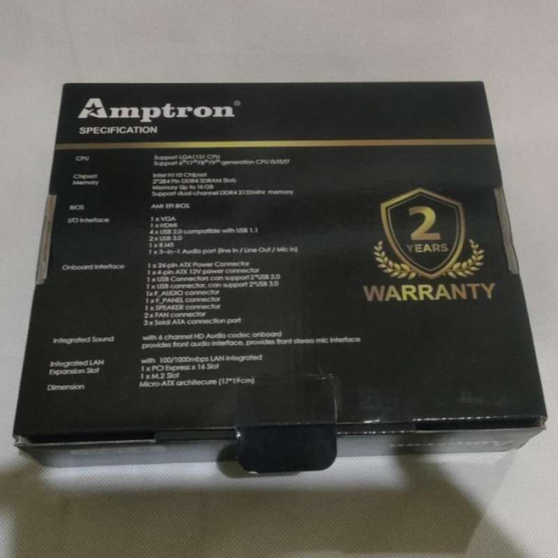 Promo Motherboard Amptron H110 Lga1151 Cpu I3/i5/i7 Gen6 Garansi 2thn ...