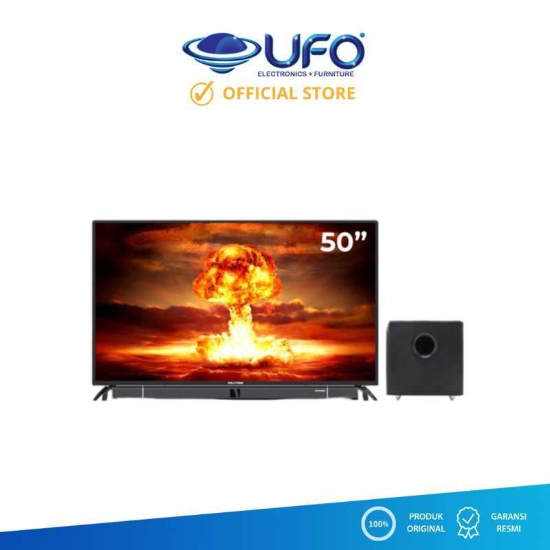 Smart Tv 50 Inch Sound Bar Polytron 50 Inch LED Digital TV CInemax