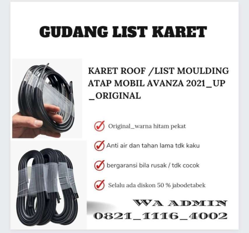 Promo Karet Roof/list Moulding / Driip Side Atap Nissan Grand Livina