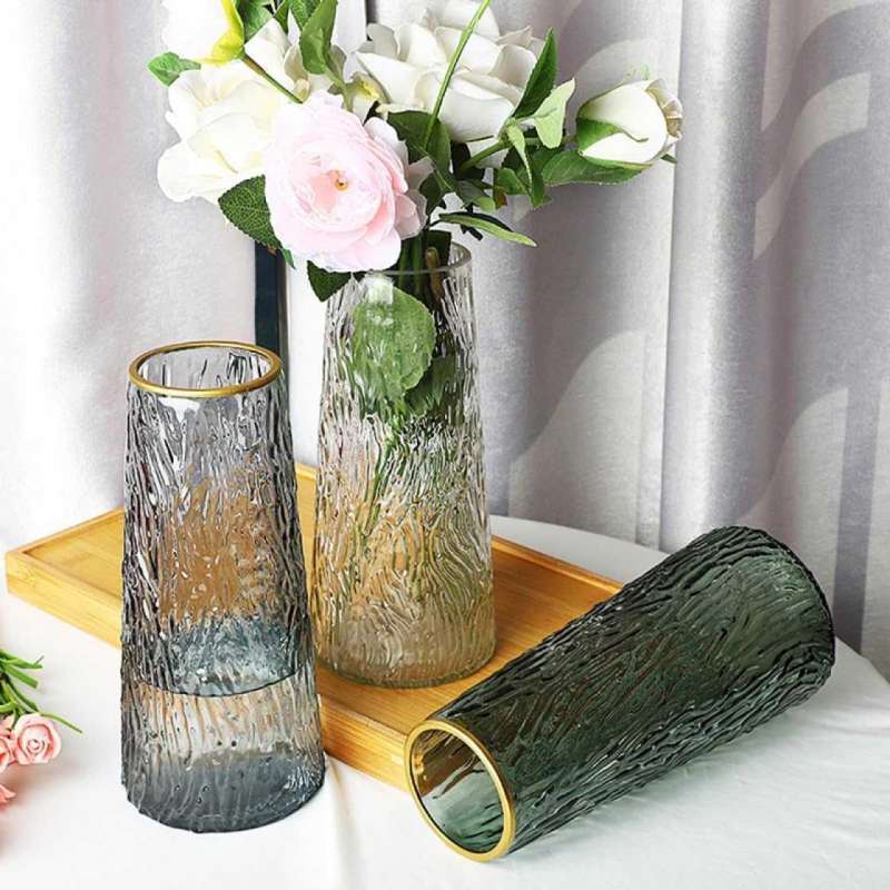 Jual Light Luxury Vas Bunga Dekorasi Interior Ruang Tamu Motif Kulit