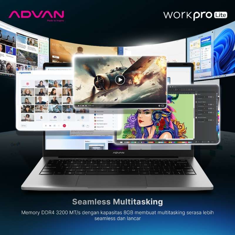 Jual Advan Workpro Lite Intel Core I3 1220p 8gb 256gb Windows 11 Laptop ...