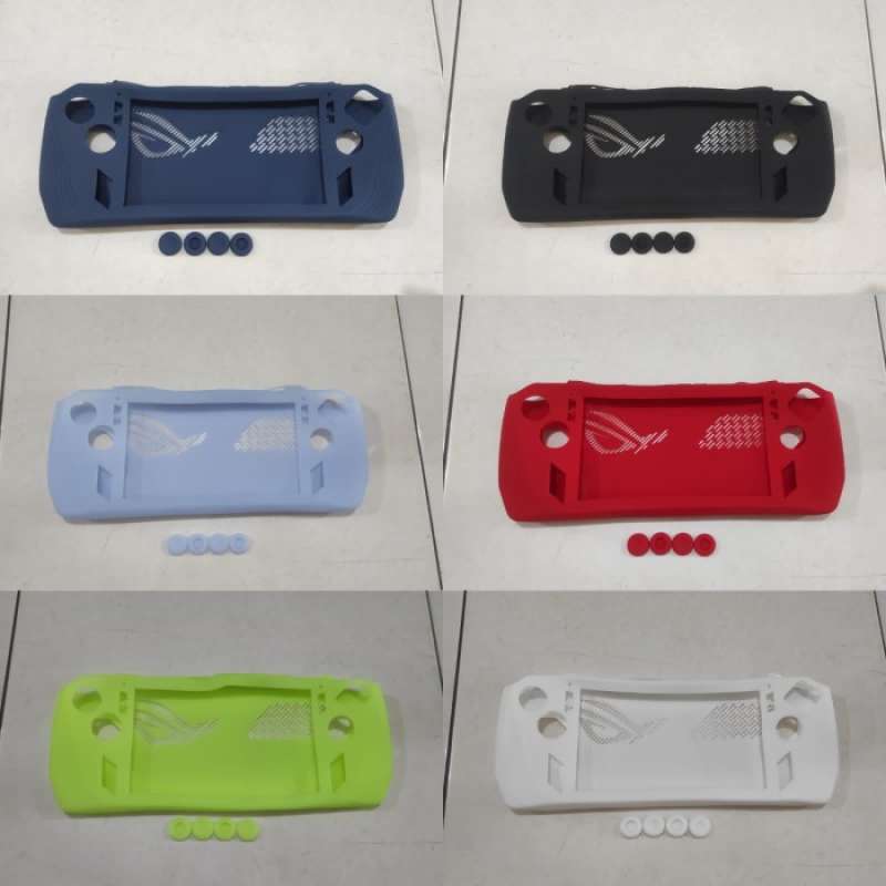 Custodia In Silicone Antiscivolo Per ASUS ROG Ally - Verde Fosforescente - Antiurto Con Impugnature Per Pollici In Omaggio