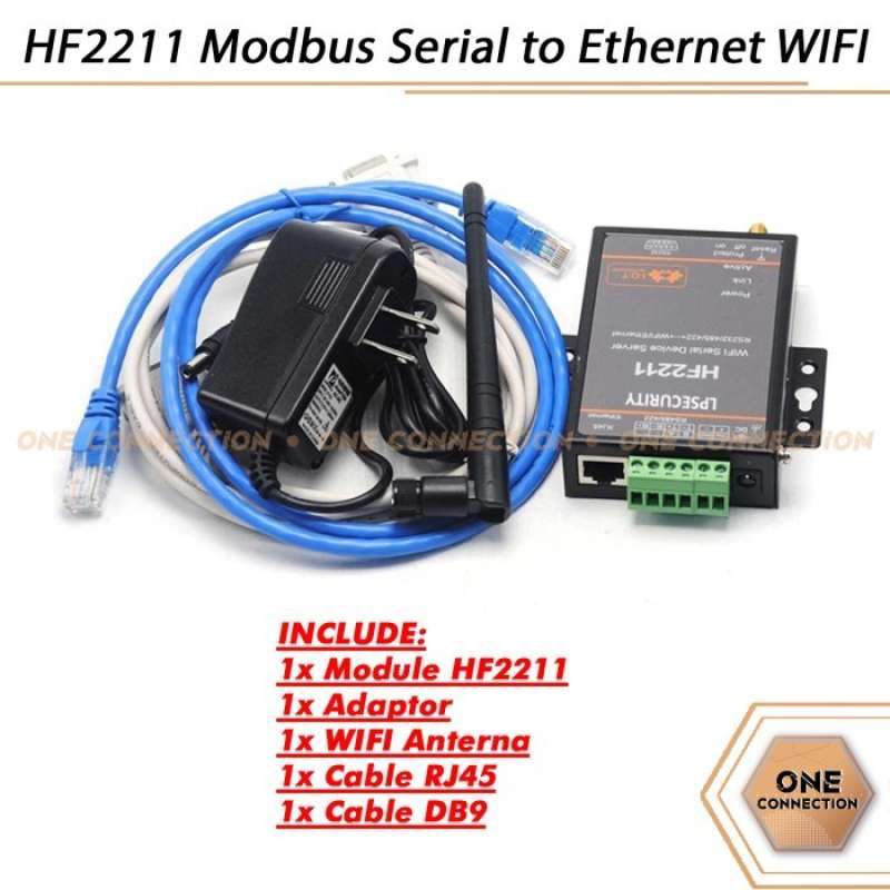 HF2211 Server Seriale RS232/485/422 A Wi-Fi E Ethernet – DTU Per Comunicazione Di Rete, Alimentazione 5-36VDC, Protocolli TCP/IP E Modbus, Configurazione Web Facile