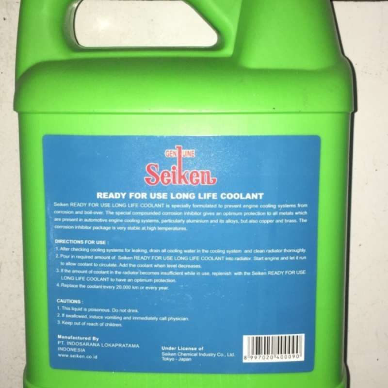 Promo Air Radiator Coolant Seiken 50% Concentrate Hijau (4 Liter) 70106 ...