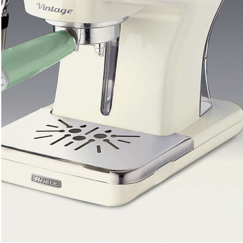 Ariete 1342 Cafetera de goteo vintage, 2000 W, plástico, Crea/Beige