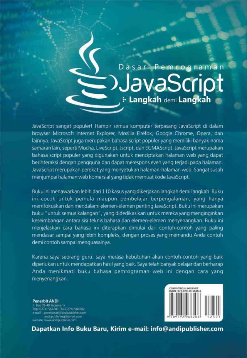 Jual Buku Dasar Pemrograman Javascript, Langkah Demi Langkah Di Seller ...