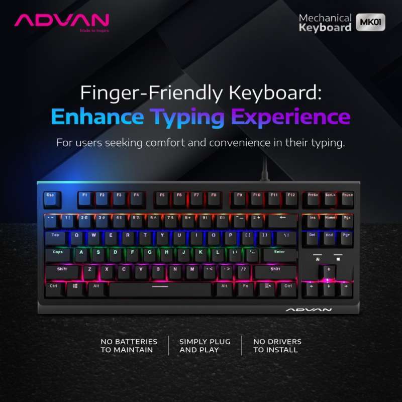 Jual Advan Mechanical Keyboard Mk01 Di Seller Advan It - Babakan Ciamis ...