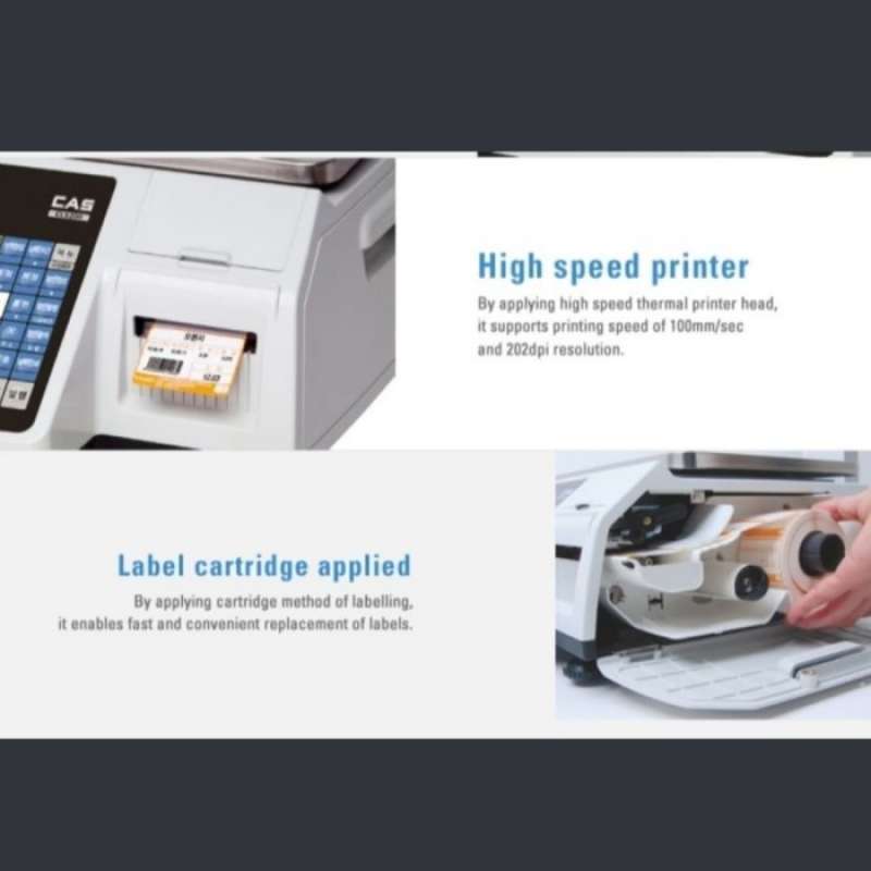 Promo Timbangan Cas Cl -5200p Label Printer 30 Kg / Frozen Buah Daging ...