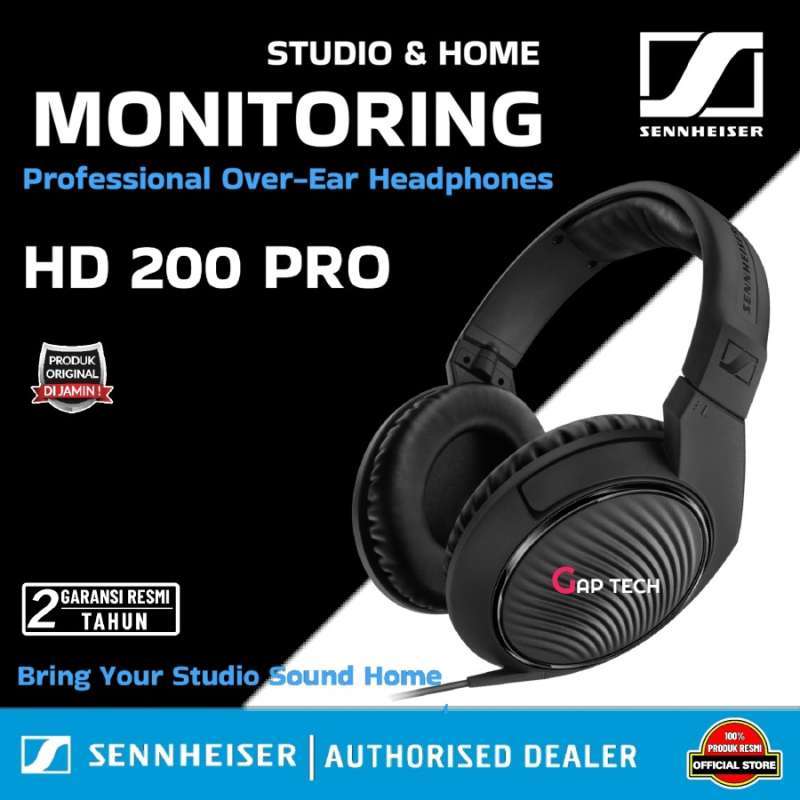 Sennheiser HD 200 PRO HD200 PRO HD200PRO HD 200PRO Professional  Over-Ear Monitoring Studio Headphones Original
