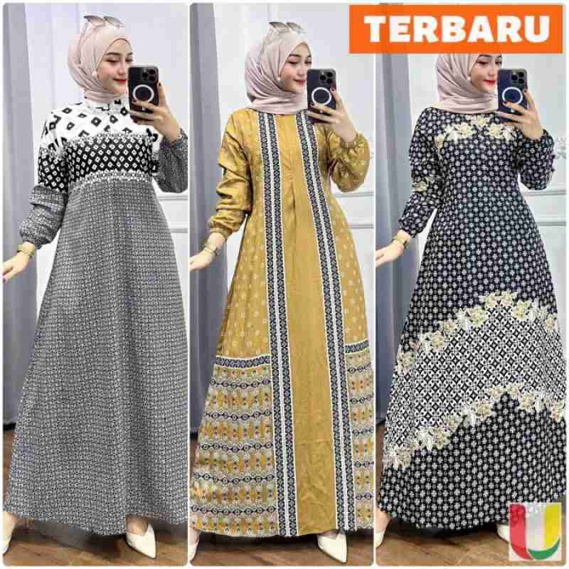 Stoler Kekinian Promo Batik Usman - Gamis Rayon Kekinian Terbaru Gamis Naura Busui ...