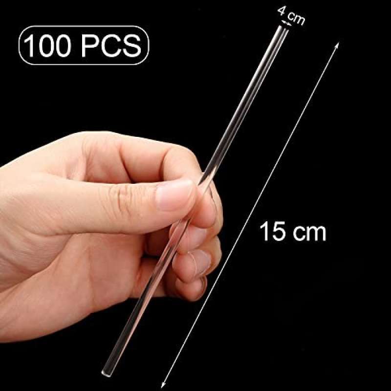 Acrylic Round Rods, Acrylic Sticks 100pcs Transparent Acrylic Rods Length 10cm-30cm DIY Material Flower Arrangement Decoration Diameter 2mm-5mm Acrylic Plugs Rods(5mm*25cm