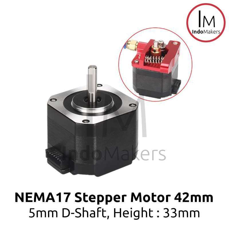 Promo Nema 17 Stepper Motor 3d Printer Cnc 42x42mm D-shaft 5mm Diskon ...