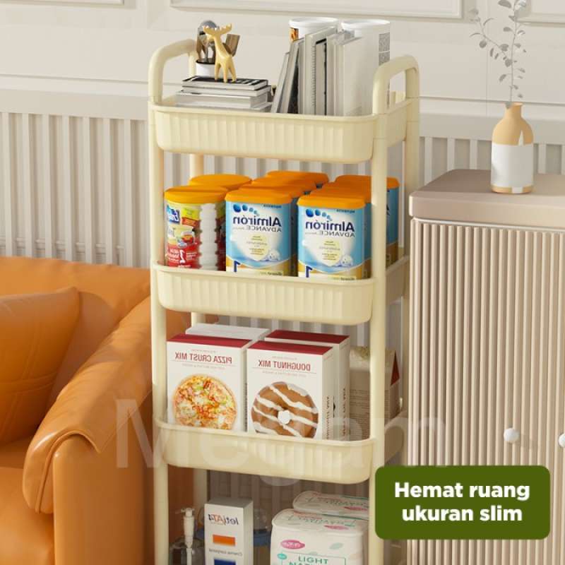 Jual Megam Rak Dapur Roda Rak Troli Susun Stainless Serbaguna Tempat ...