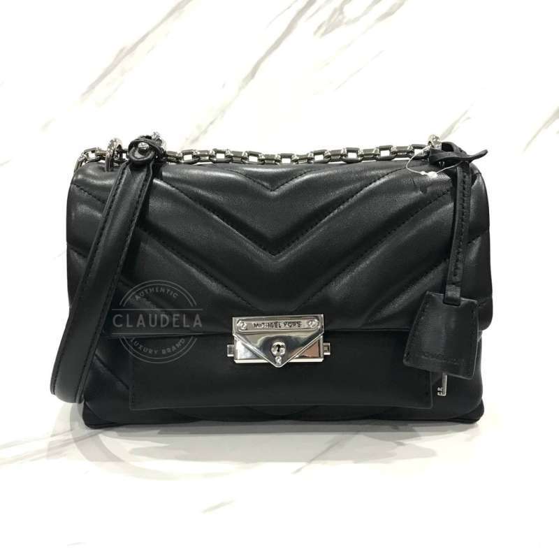 Jual Michael Kors Cece Medium Quilted Leather Convertible Shoulder Bag In Black Silver Di Seller Claudela Pluit Kota Jakarta Utara Blibli